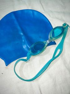 Swimming Cap And Goggles