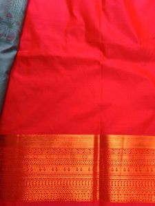 Beautiful Blue Saree with Floral Print