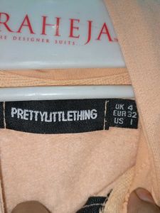 Peach Cropped Hoodie