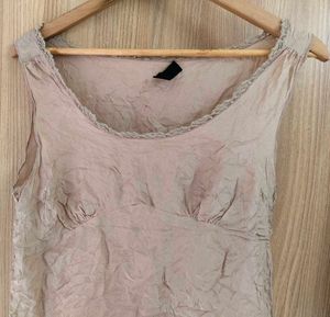 ✨Vintage Coquette Crinkle Lace-Trim Camisole Top✨