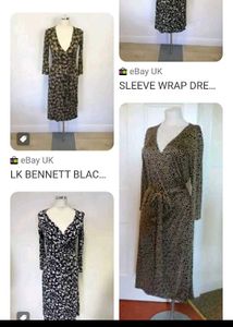 L.k. bennett Floral Print Silk Wrap Dress