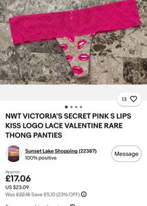 Hot pink Victoria’s Secret lace panty