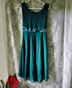 Elegant Teal Chiffon Party Dress