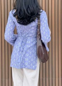 Floral Print Bell Sleeve Kurta