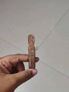 Gold Tone Sparkle Bangle Set (Set of 2) ✨