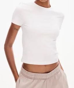 Fitted h&m white crop top