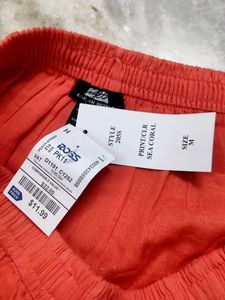 Orange Button-Up middi Skirt
