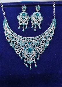 Stunning Blue Stone Necklace & Earring Set