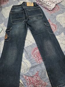 vintage Diesel Stylish Blue Denim Cargo Jeans