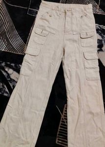 Beige Cargo Pants