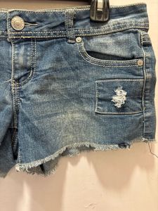 Distressed Denim Shorts