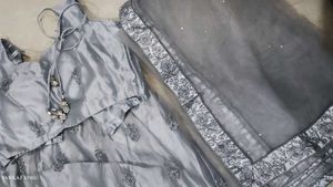Elegant Grey Lehenga Choli Set