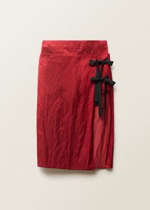 Mango selection wrapover skirt with bows