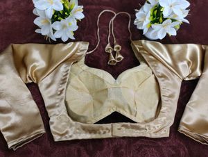 full sleeve backless blouse (padded)