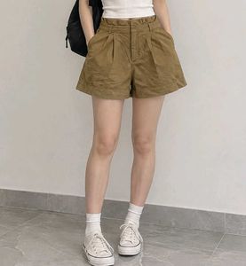 Stylish High-Waisted Brown Shorts