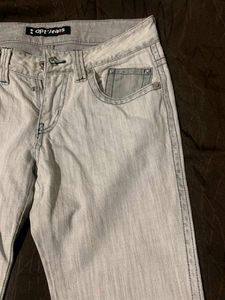 Low-Rise Light Wash Flared Jeans