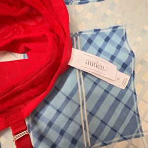 Red Sheer V-Neck Bralette