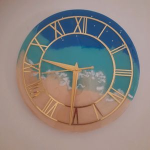 Ocean Theme Resin Clock