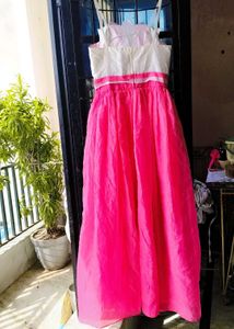Chic Pink &amp; White Strappy Dress