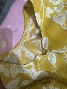 Yellow Floral Print Kurta