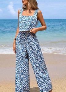 Boho Print Crop Top &amp; Palazzo Set