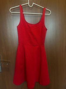 Red skater dress