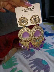 Elegant Lavender Drop Earrings