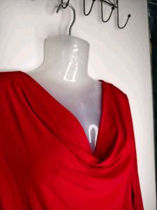 Beautiful Cowl Neck Red Blouse♥️