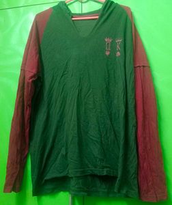 cotton hoodie with cap