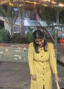 Stylish Yellow Striped Kurta