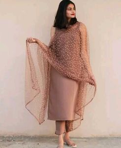 Elegant Pink Floral Kurta Set with Dupatta