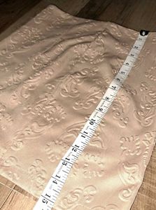 Beige Textured Mini Skirt