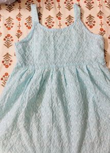 Chikankari Light Blue Top