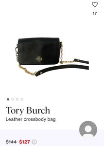 Tory Burch Black Leather Crossbody Bag