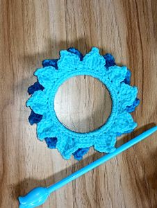 Handmade Crochet Flower bun stick