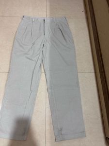 Men's beige Pleated Trousers