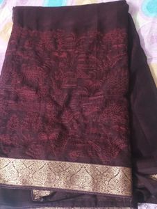 Elegant Embroidered Saree