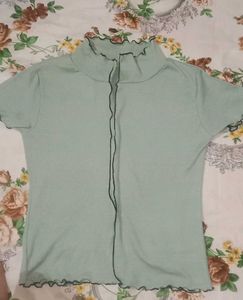 Mint Green Mock Neck Top