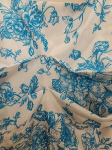 Chic Blue Floral Puff Sleeve Top