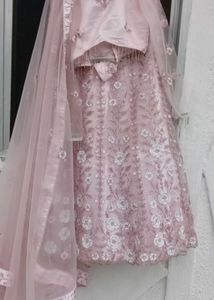 Elegant Pink Embroidered Lehenga Choli