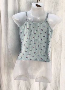 Floral Ribbed Tank Top
