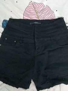 Stylish Black Denim Shorts