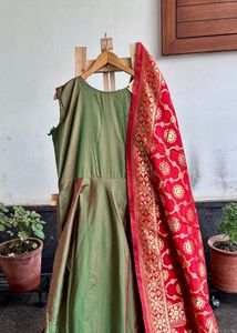 Brand new Embroidered gown with duppatta
