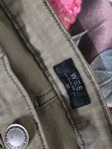 Men's Olive Green Slim Fit Chinos