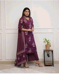 Kurta , Plazzo &amp; Dupatta Set M Size