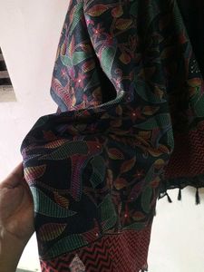 Black Kurta with Printed Dupatta