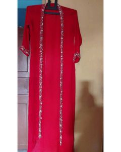 Red Embroidered Shrug