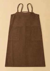 BROWN DOUBLE STRAP POCKET DRESS