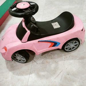 Pink Ride-On Car for Toddlers