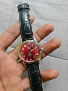 hmt janta numbr Classic Red Dial Watch with Black